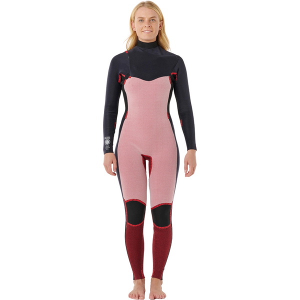 2026 Rip Curl Womens Dawn Patrol 4/3mm Chest Zip Wetsuit 17TWFS - Slate